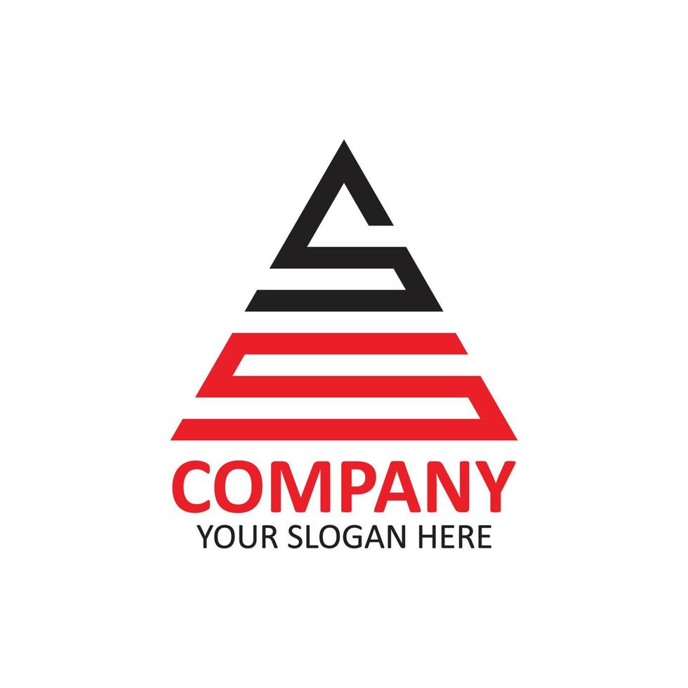 Triangle Two Letter Logo Design, vector