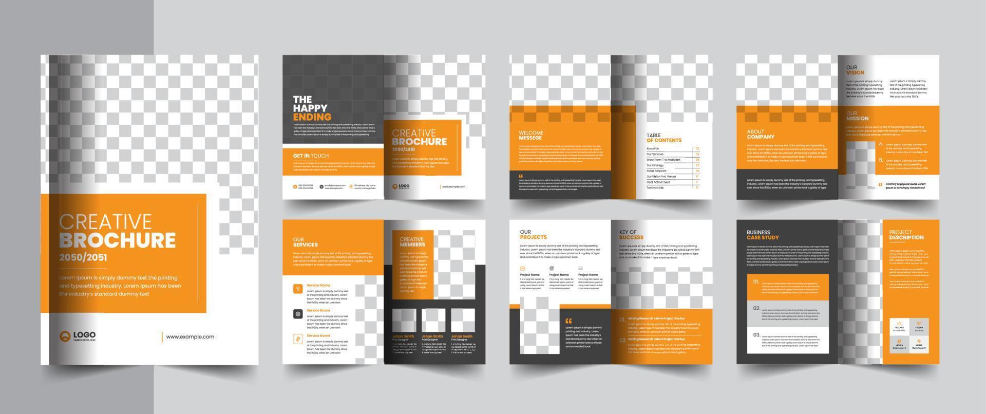 corporate company profile brochure annual report booklet business proposal layout concept design vector