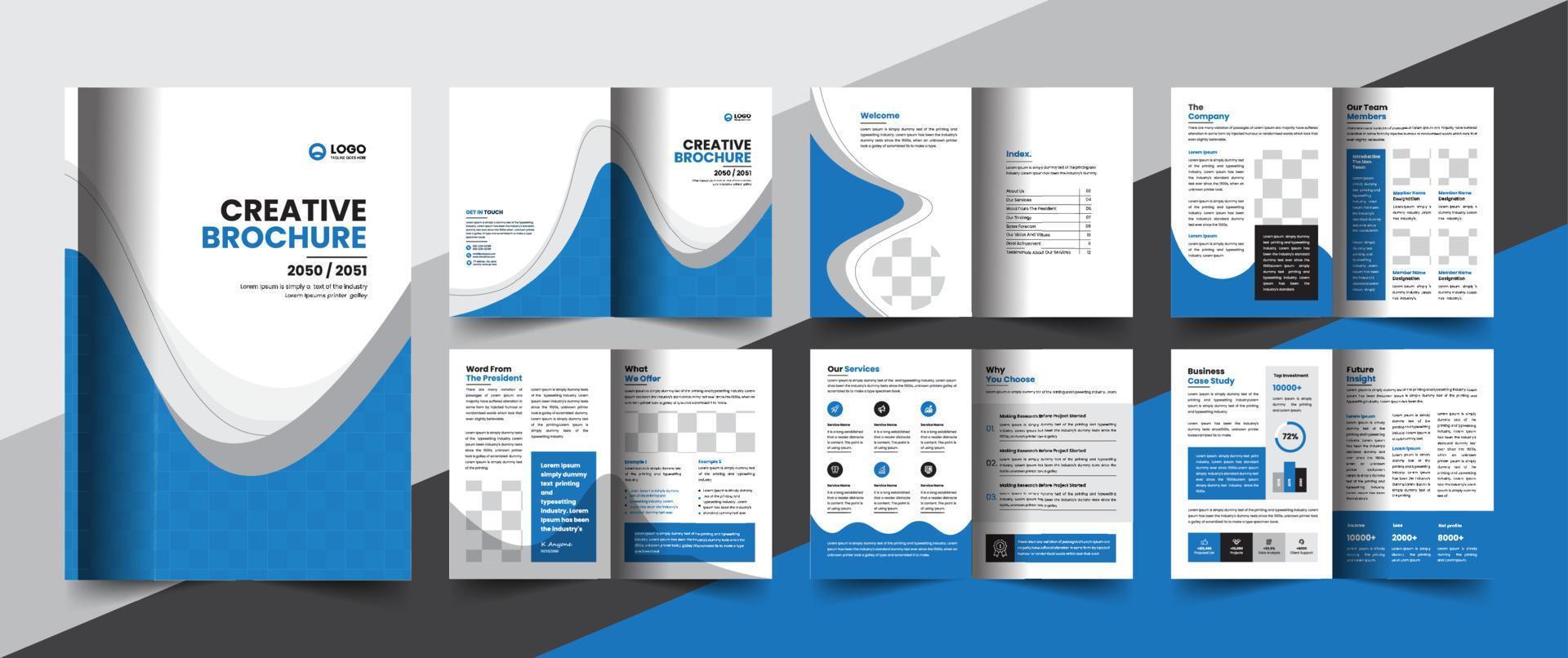 corporate company profile brochure annual report booklet business proposal layout concept design vector