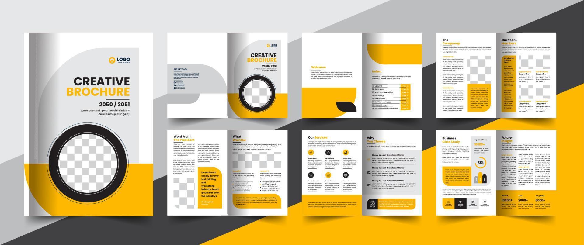 corporate company profile brochure annual report booklet business proposal layout concept design vector