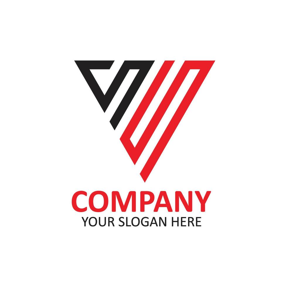 Triangle Two Letter Logo Design, vector