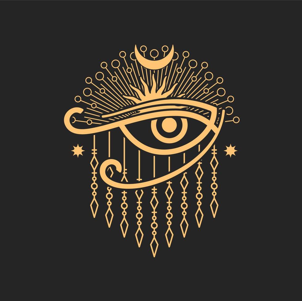 Horus eye egyptian esoteric occult magic symbol vector