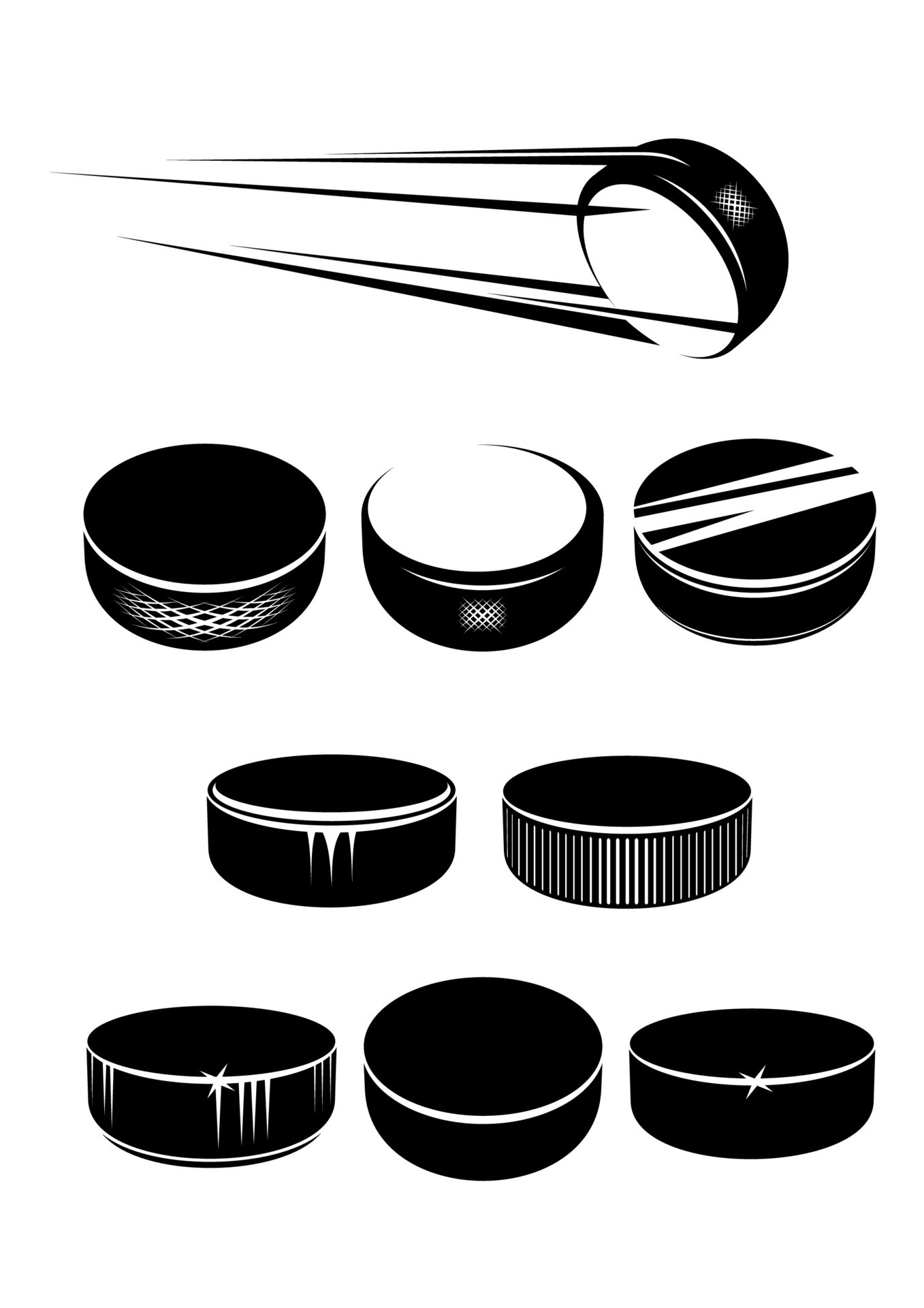 Ice hockey pucks 11353423 Vector Art at Vecteezy