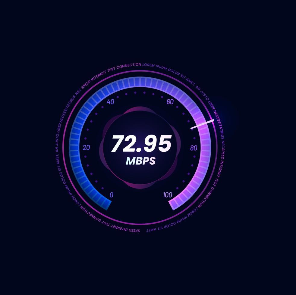 Internet speed meter, WI-FI signal strength dial vector