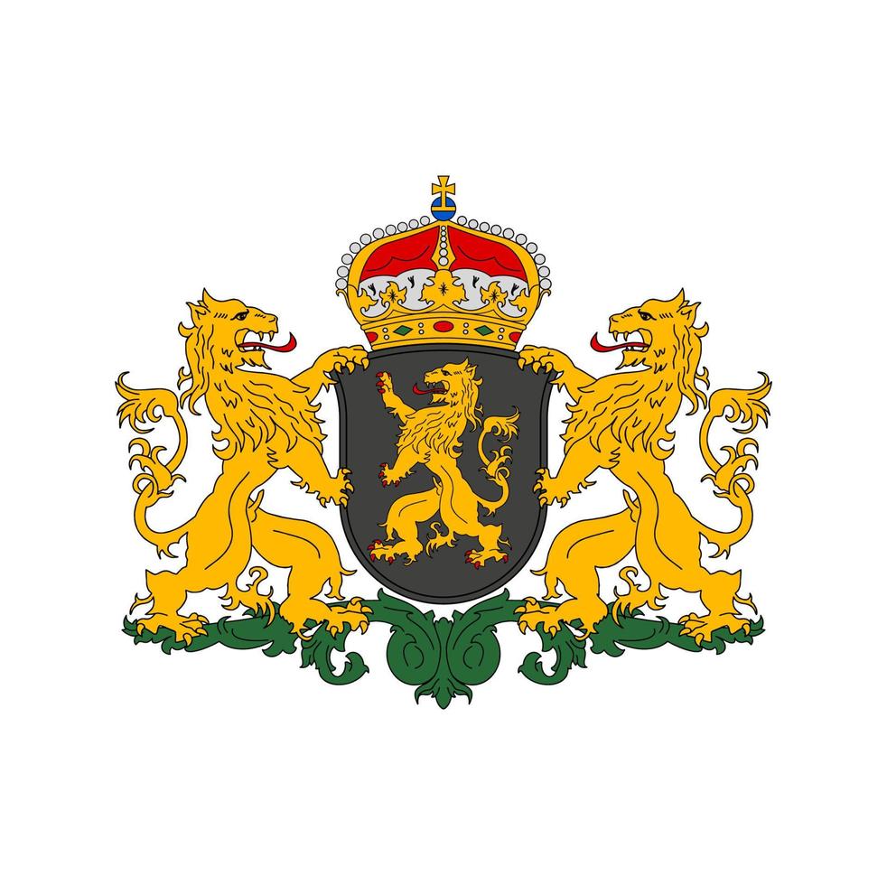 Netherlands coat of arms, North Brabant heraldry vector