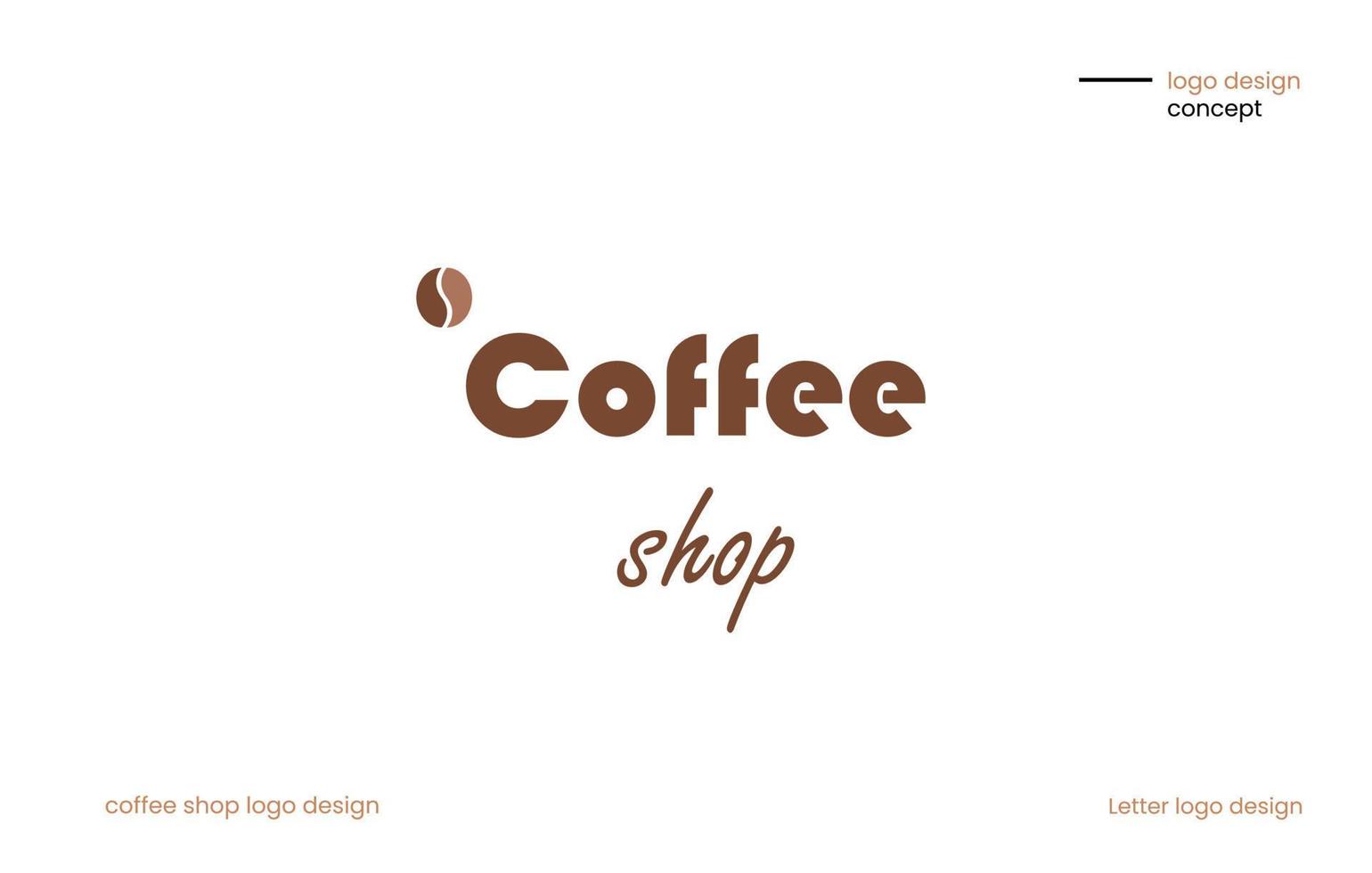 diseño de logotipo de carta para cafetería. diseño de logotipo simple que es fácil de usar vector