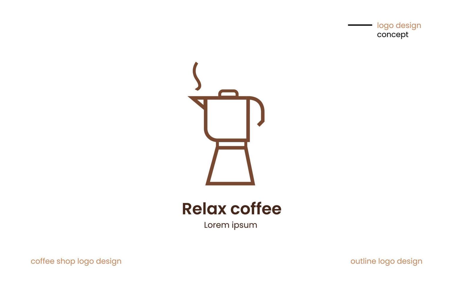 logo design or it can also be used for coffee shop ilustration designs. logo design with moka pot as symbol vector