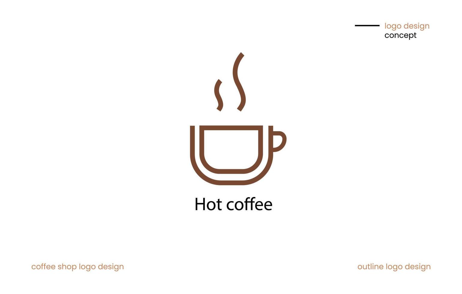 Hot coffee logo vector