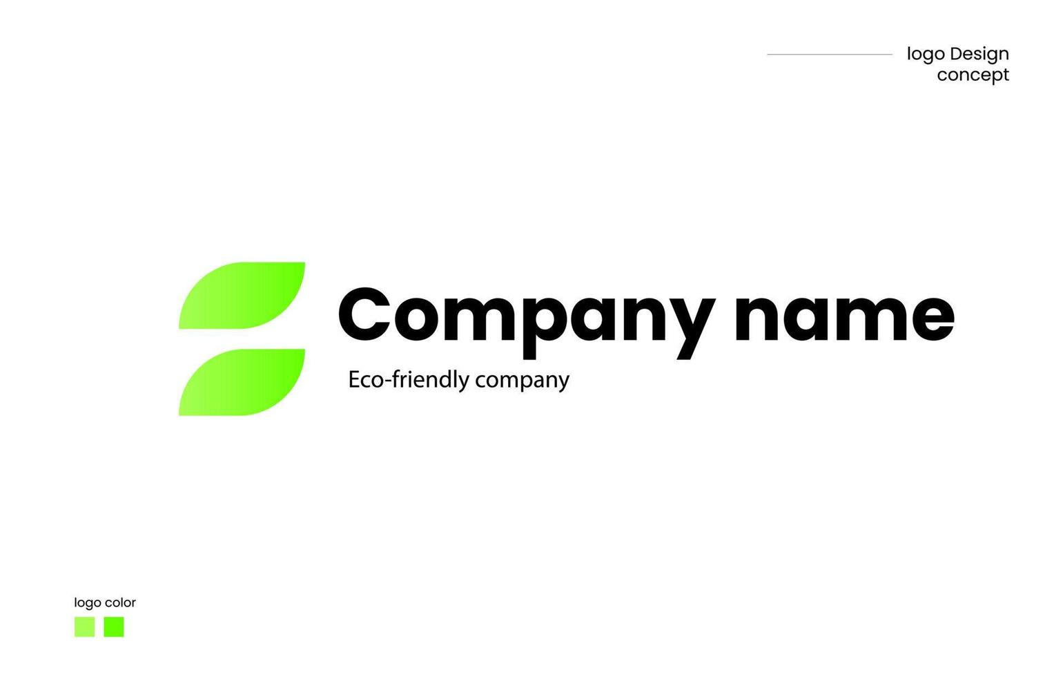 a logo or can be used as an eco-friendly company icon. simple logo fesign with green gradient color vector