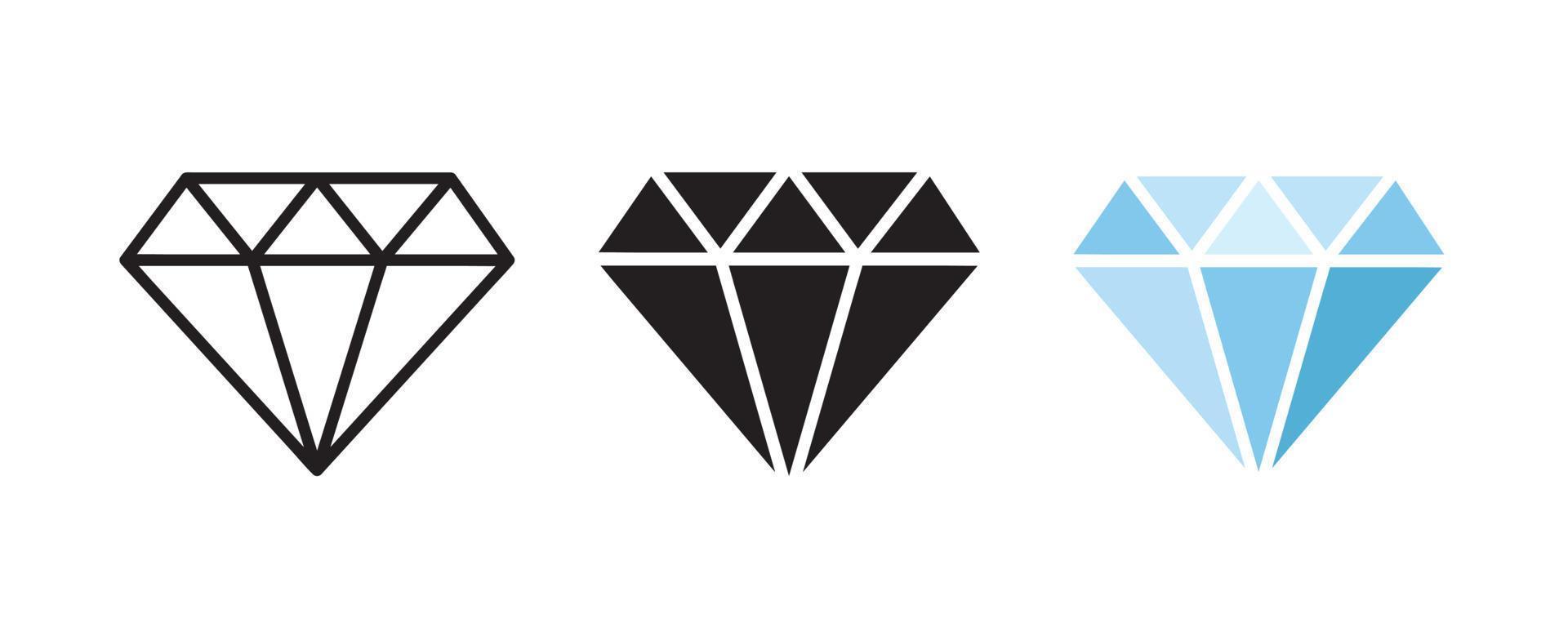 icono de diamante simple. ilustración vectorial vector