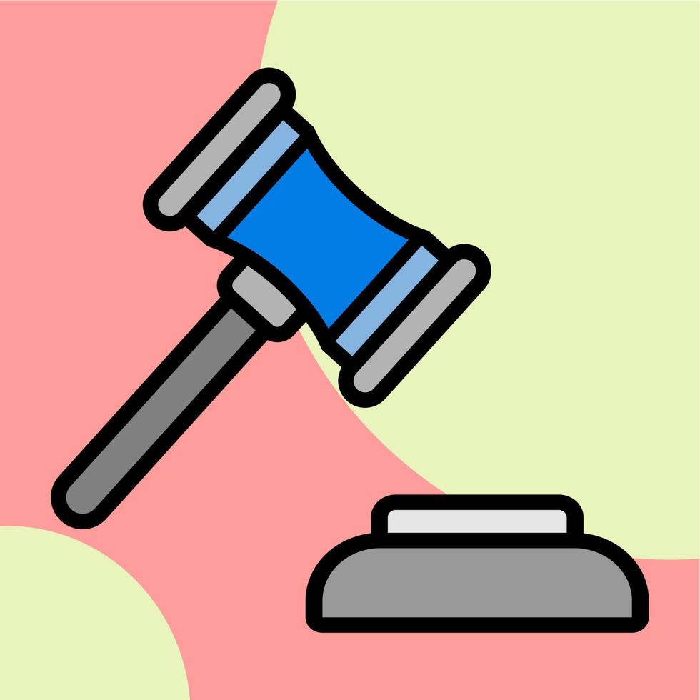 Illustration Vector Graphic of Auction, gavel, judge Icon