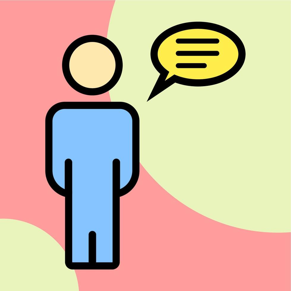 Illustration Vector Graphic of Chat, person, talk Icon