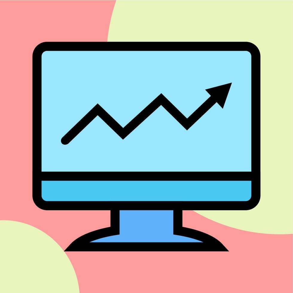 Illustration Vector Graphic of Analytics, graph, online Icon