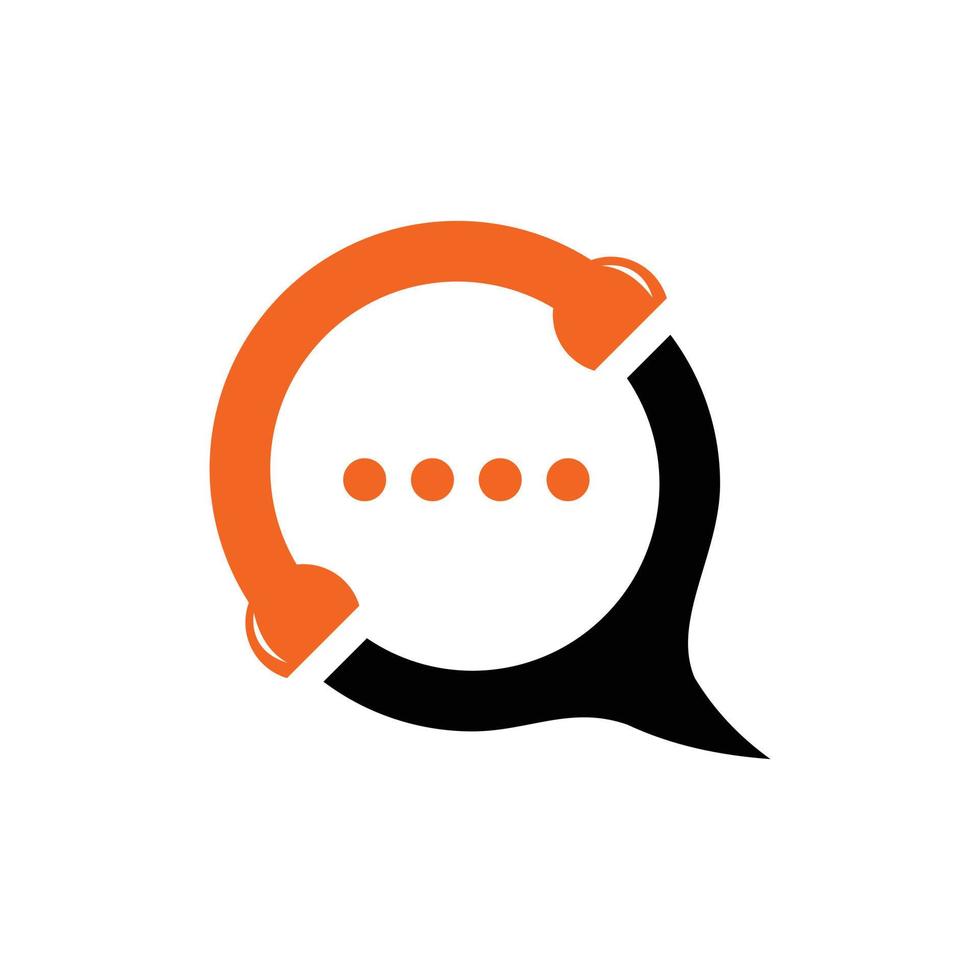 Phone Speech Technology Modern Logo vector