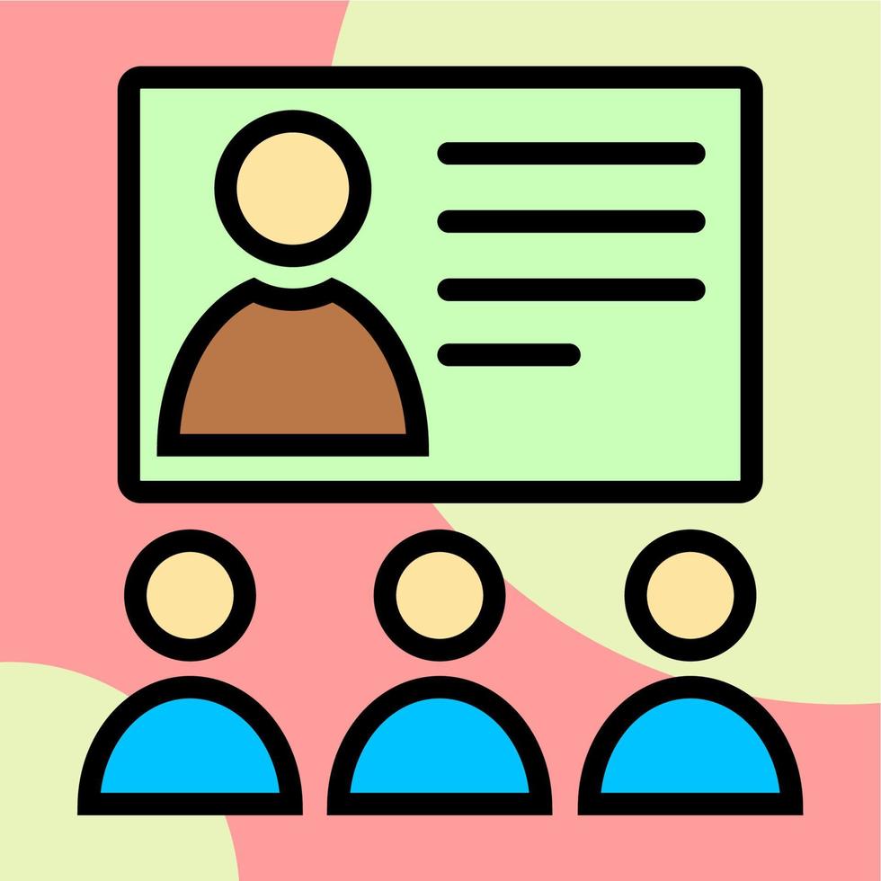 Illustration Vector Graphic of Analytics, business, conference Icon