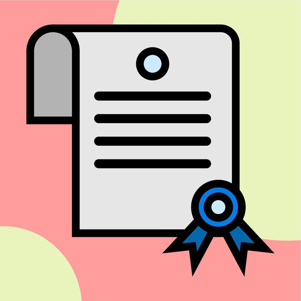 Illustration Vector Graphic of Certificate, degree, diploma icon