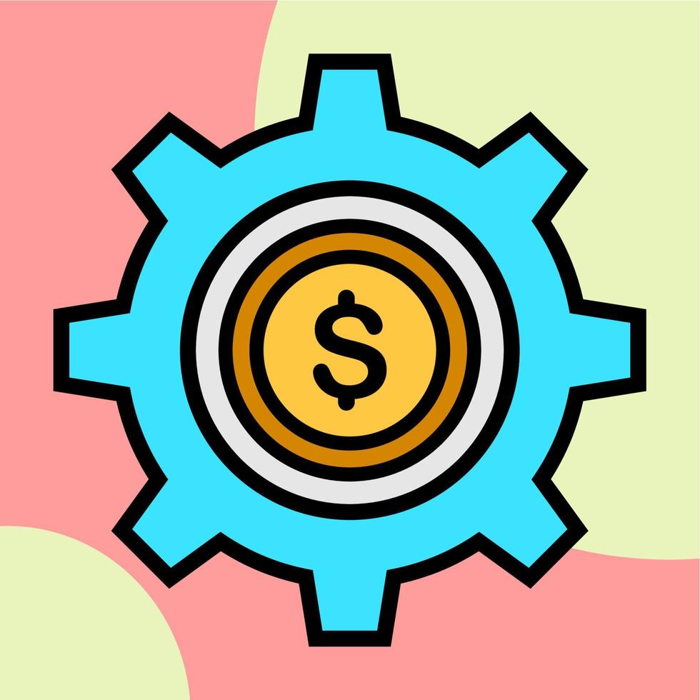 Illustration Vector Graphic of Coin, money, setting Icon