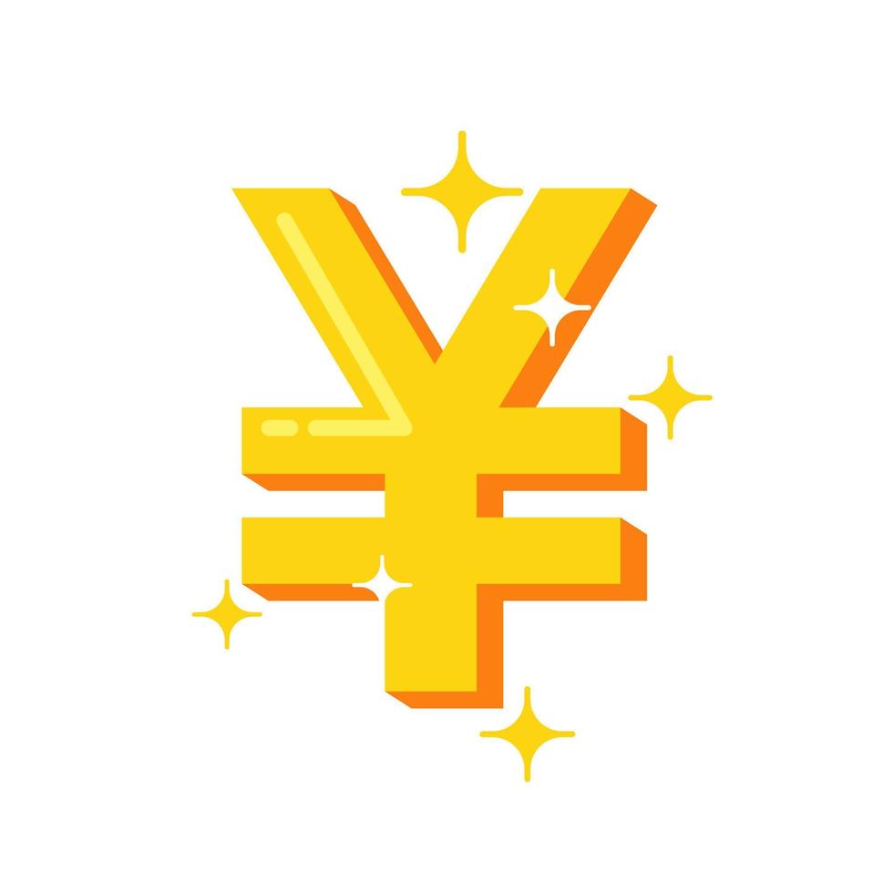 illustration of a Japanese yen symbol. business or financial illustration vector graphic asset