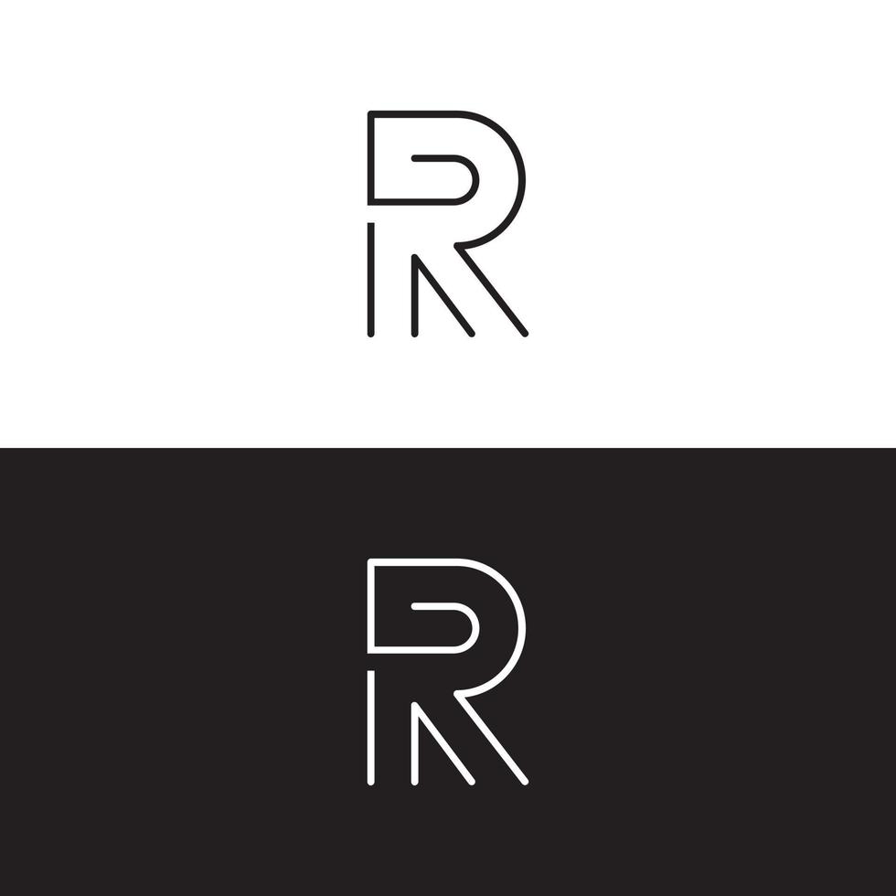 R letter logo design vector