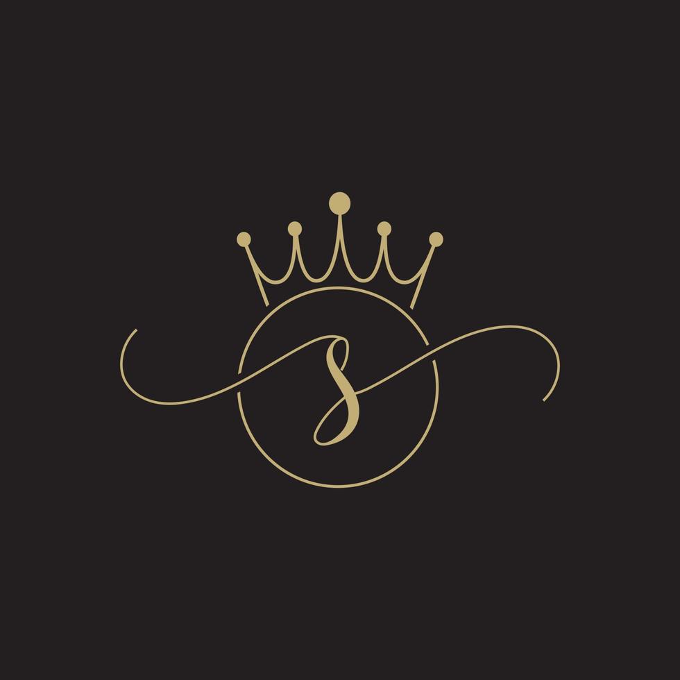 Letter s luxury logo design vector