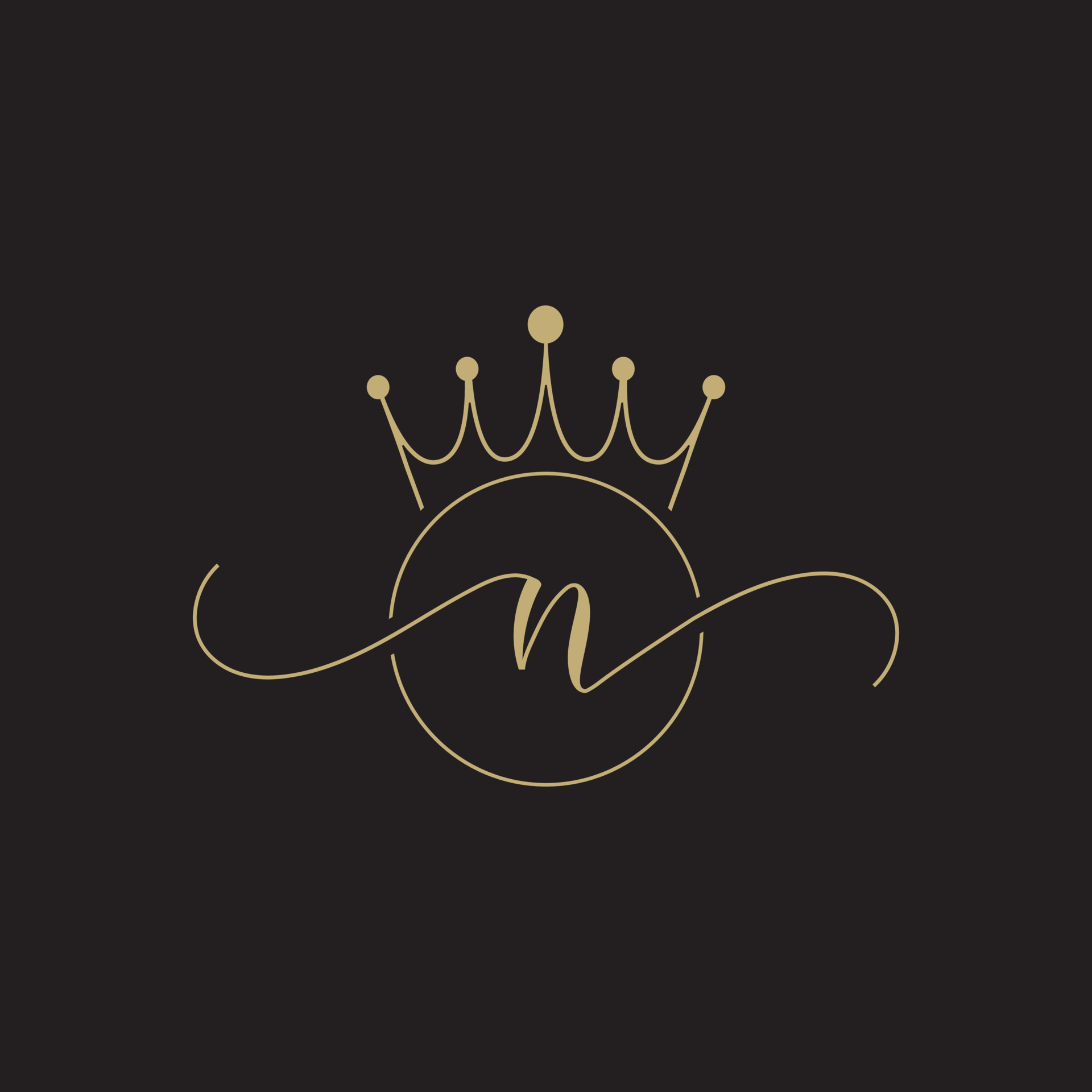 Letter n crown logo design 11353991 vector art at vecteezy