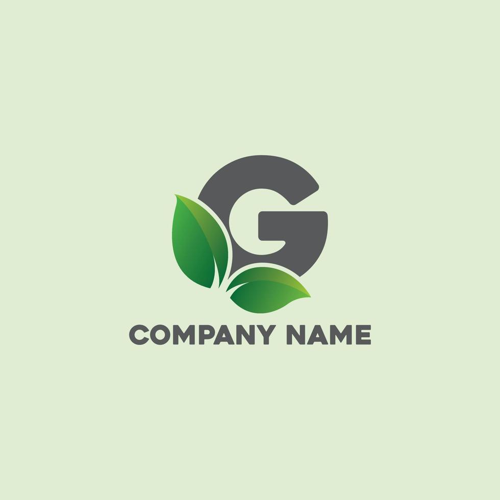 diseño de logotipo inicial de letra g orgánica vector