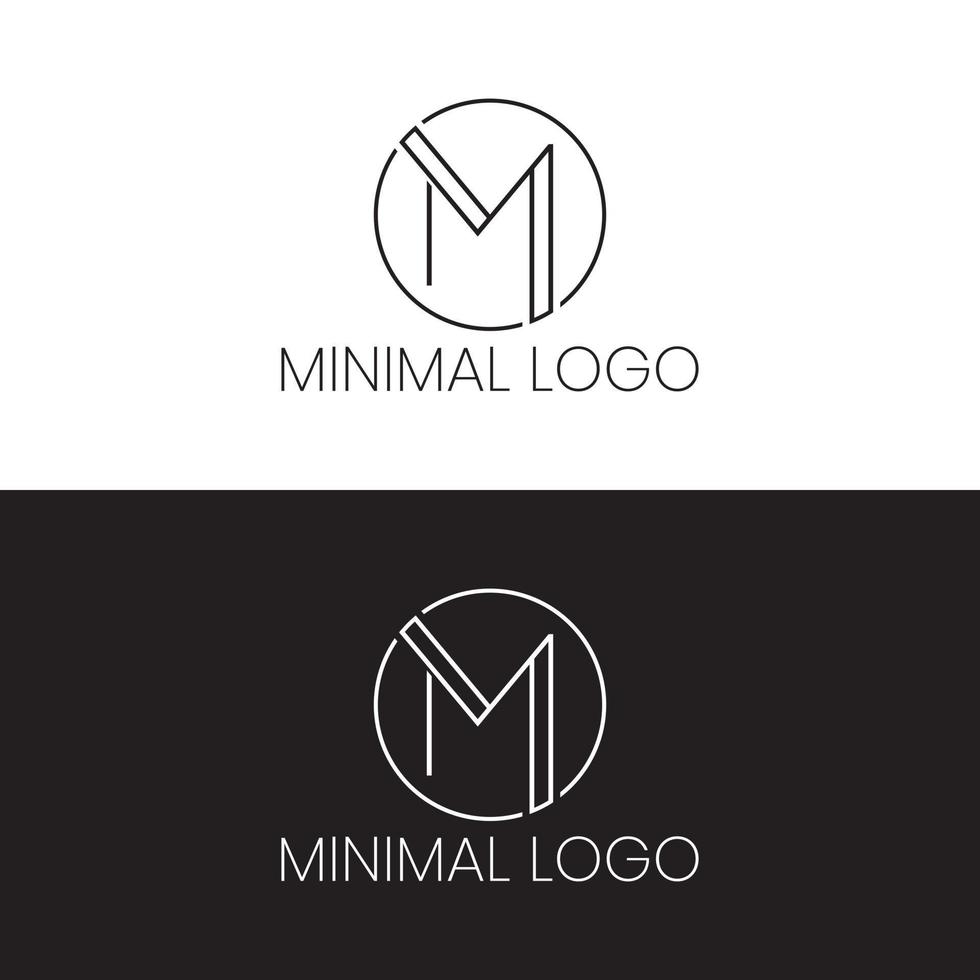 M initial logo design vector