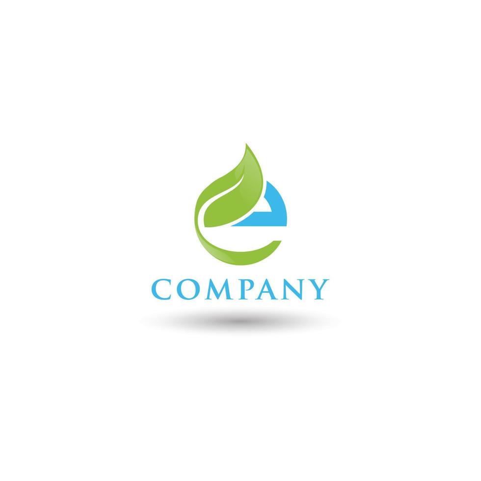 Eco logo initial e design free download vector