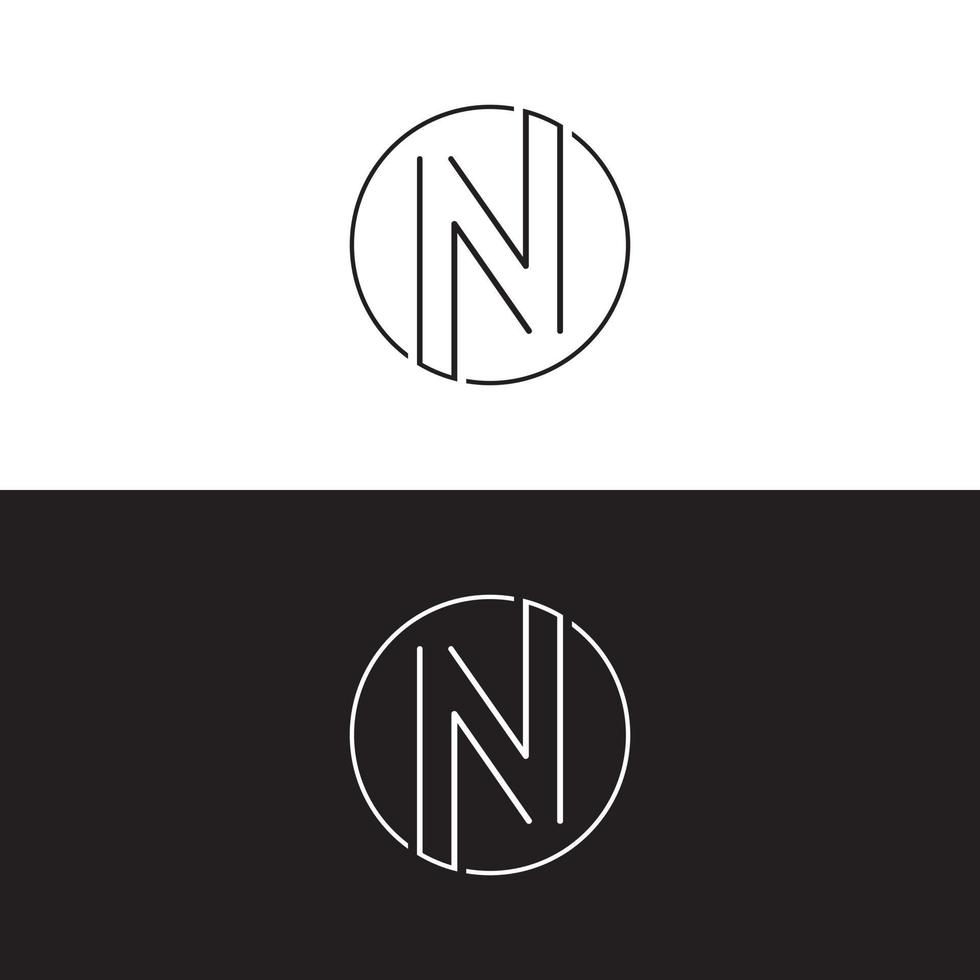 Letter n initial logo design vector