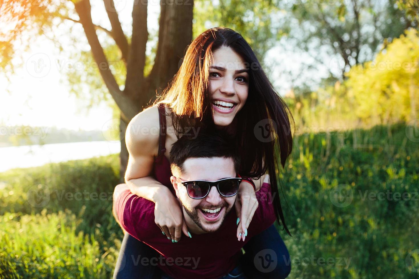young beautiful couple photo