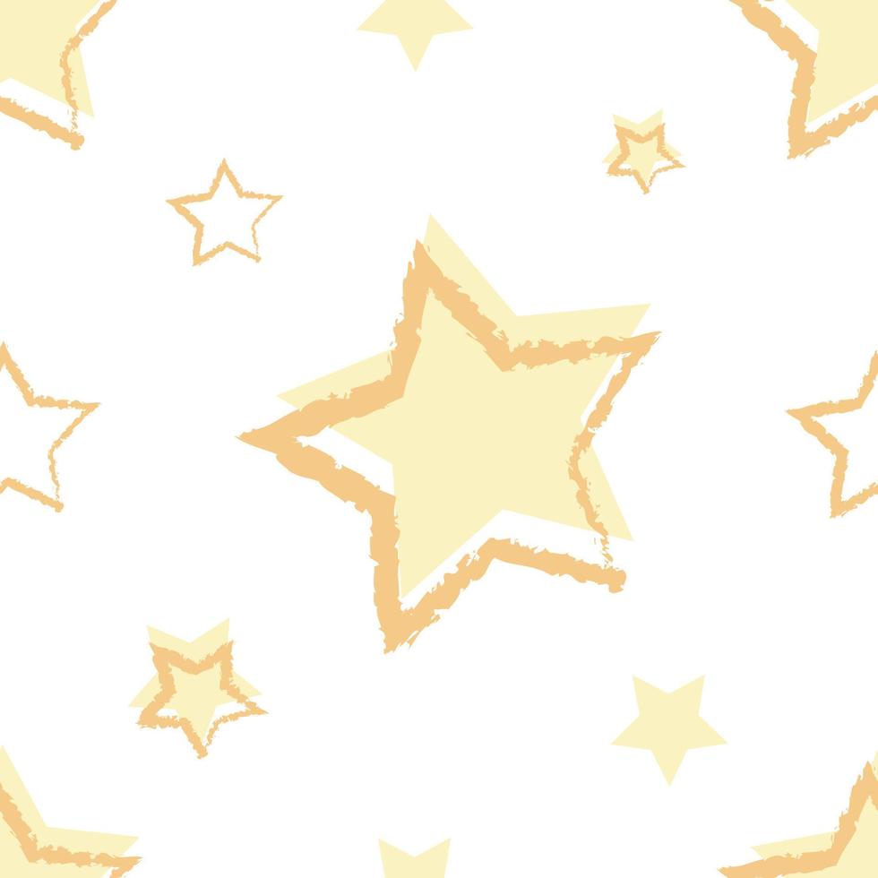seamless pattern with golden stars vector