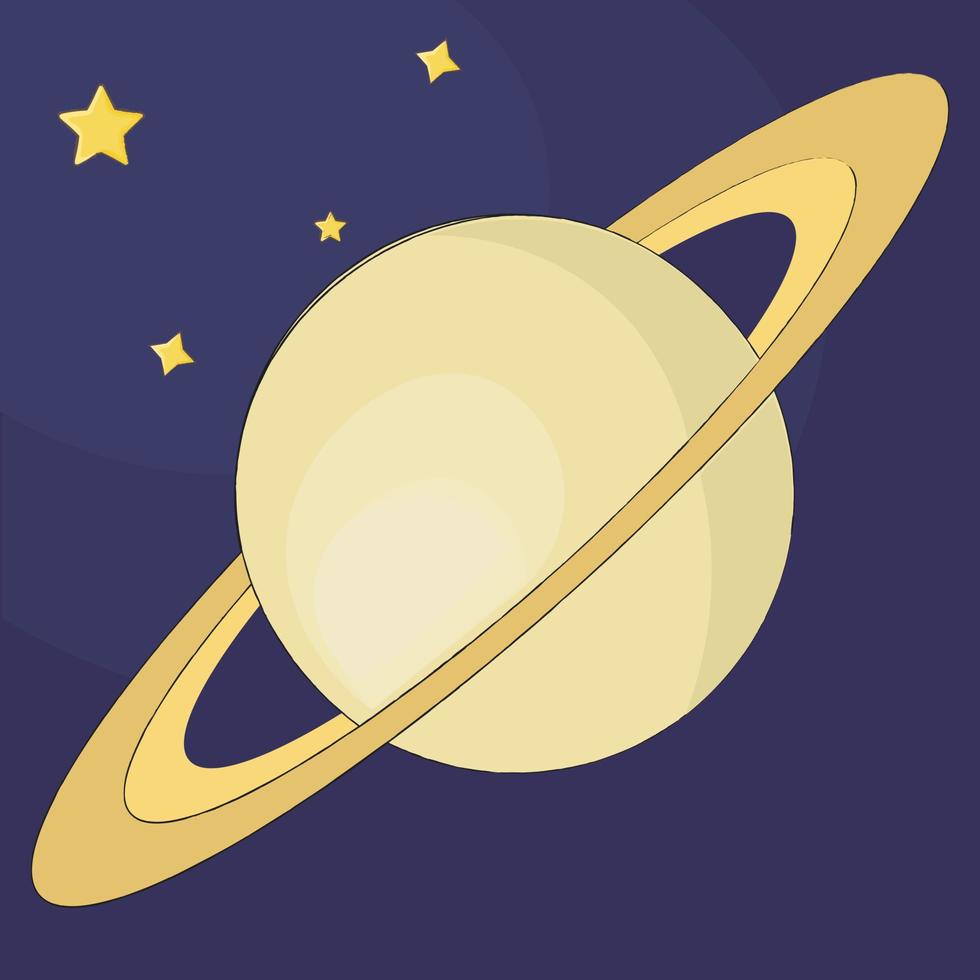 illustration of a with rings in space 11354246 Vector Art at
