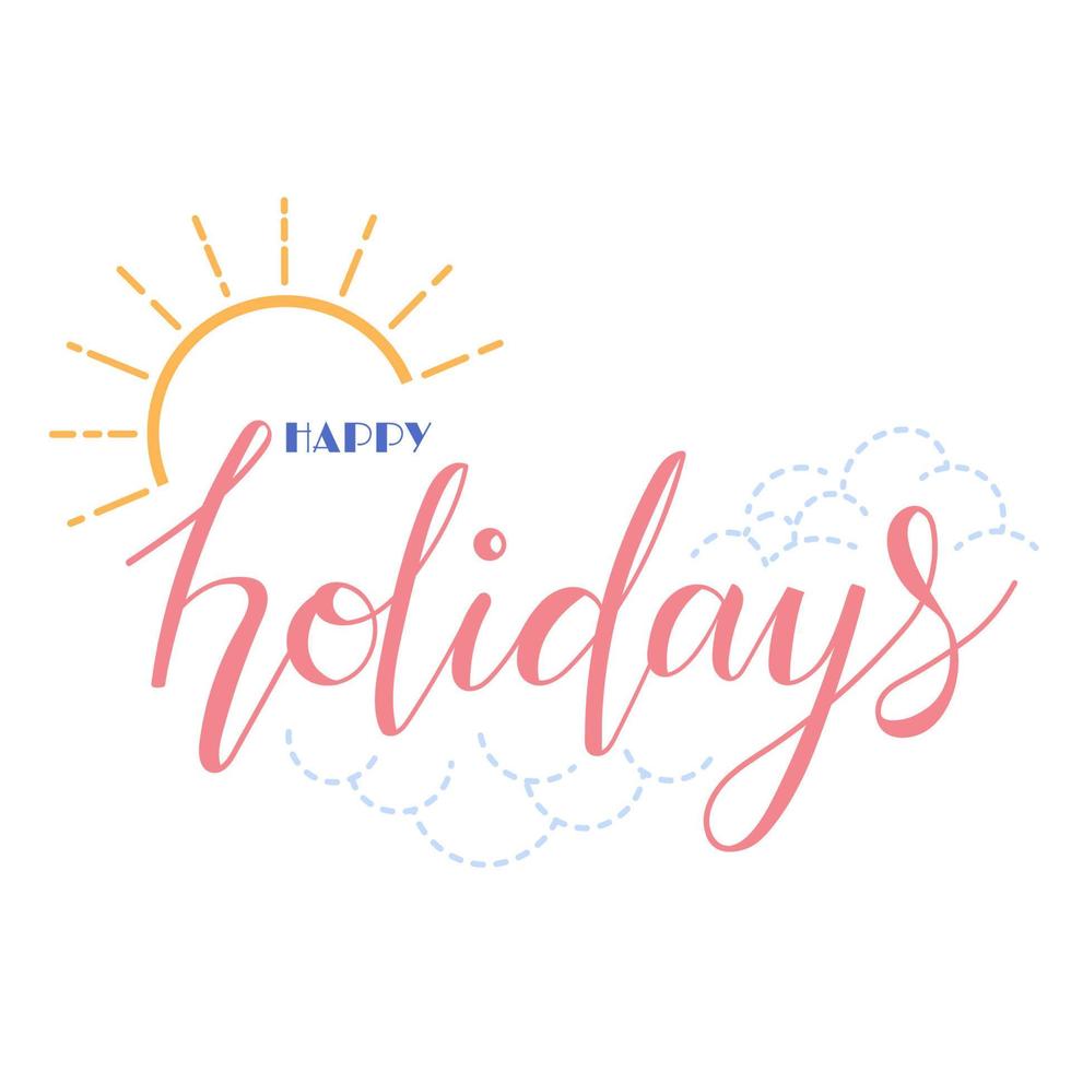 Happy Holidays for greeting card. vector