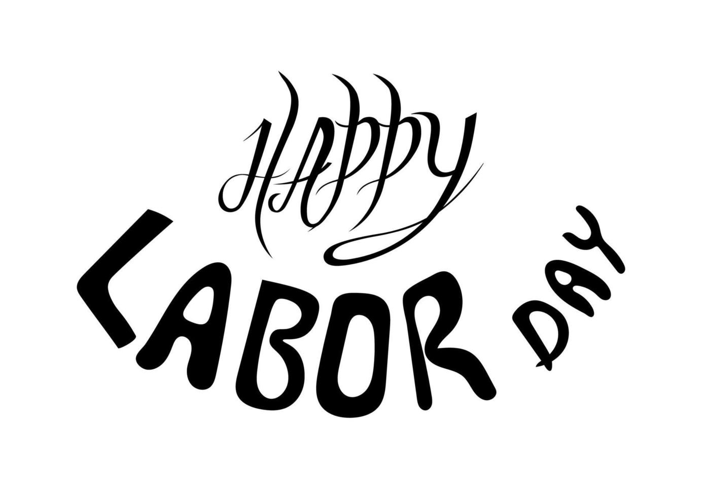 Happy Labor Day card. vector