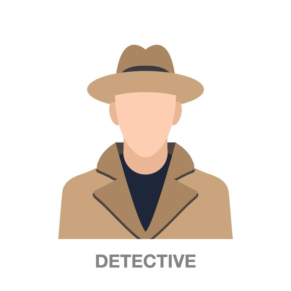 detective sobre fondo transparente vector