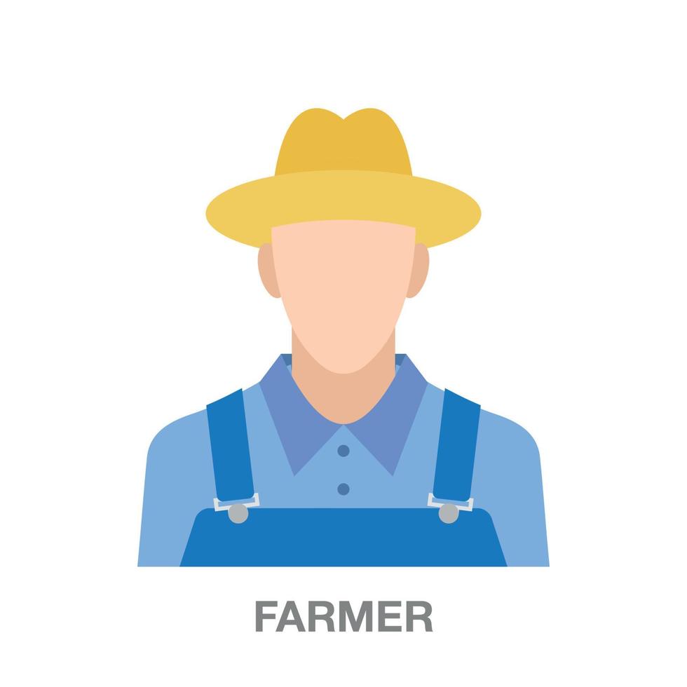 farmer on transparent background vector