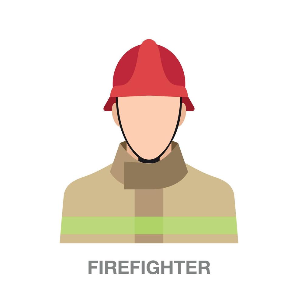 firefighter on transparent background vector