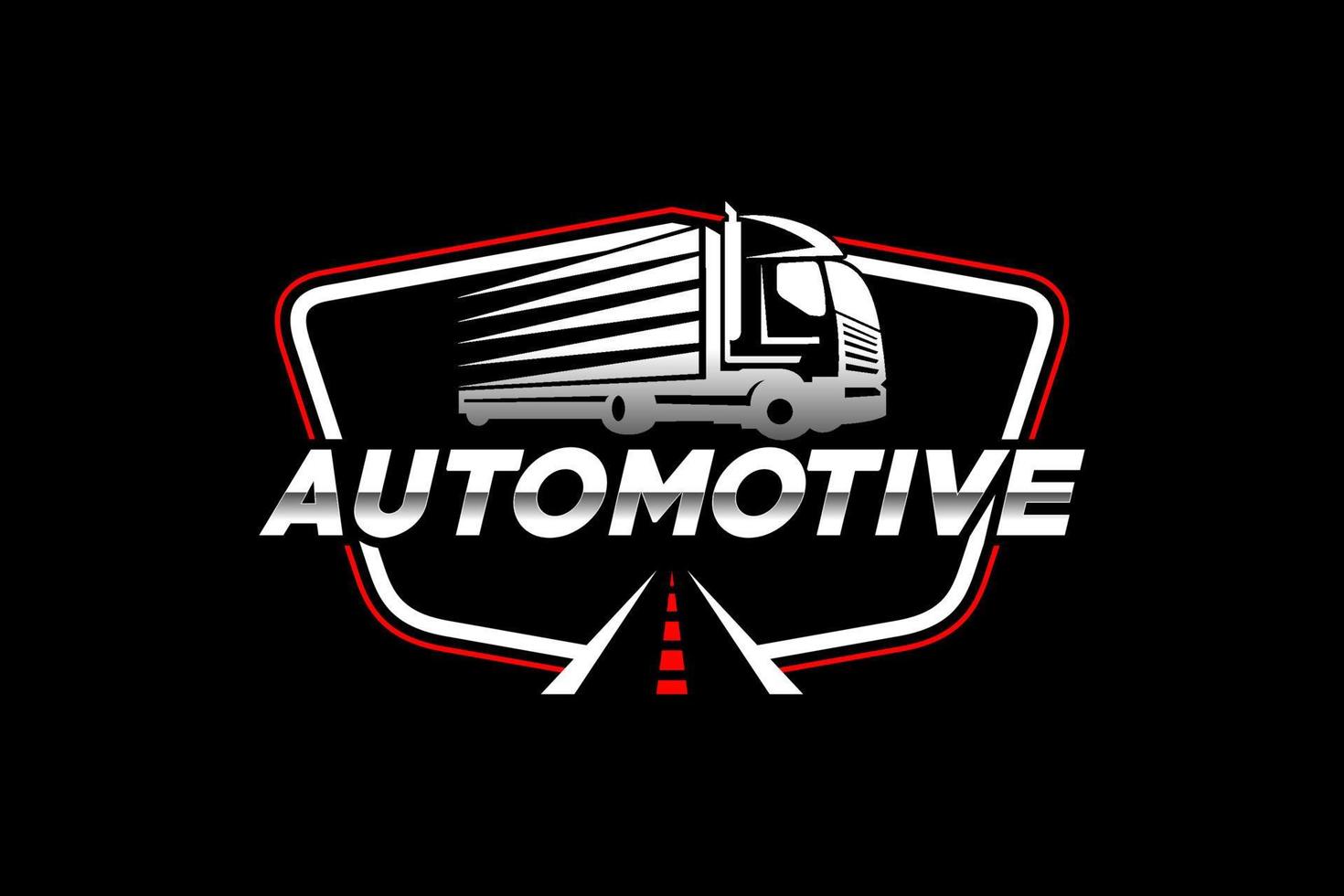 Truck silhouette abstract logo template vector. suitable for cargo logo, delivery cargo trucks, Logistic logo vector