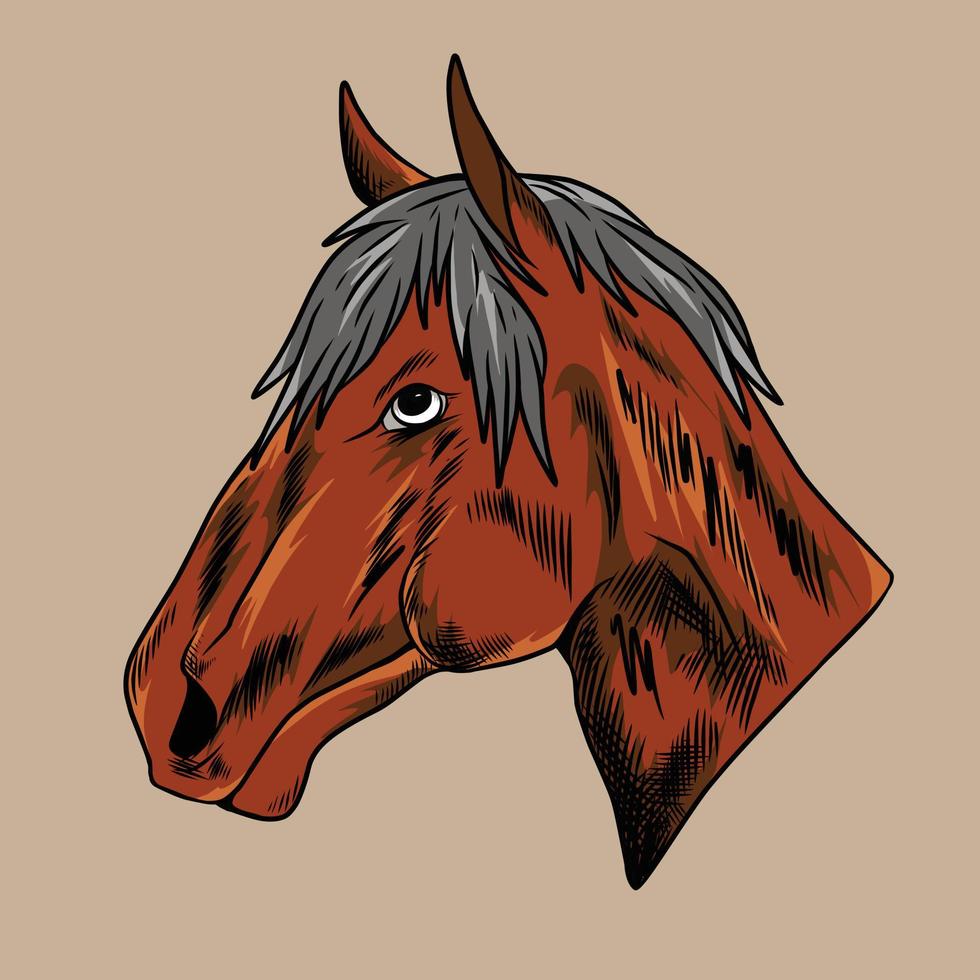 ilustración de vector de caballo especialmente hecha para uso de marca publicitaria y así sucesivamente