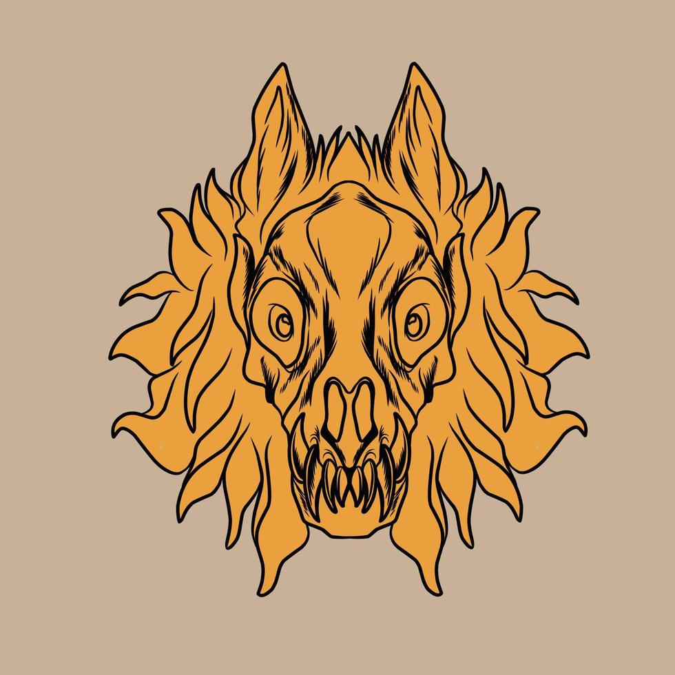 monster face vector illustration used specifically for advertising branding purposes and so on