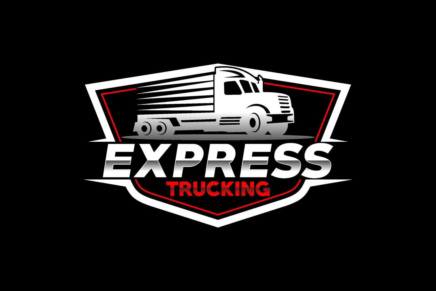 Truck silhouette abstract logo template vector. suitable for cargo logo, delivery cargo trucks, Logistic logo vector