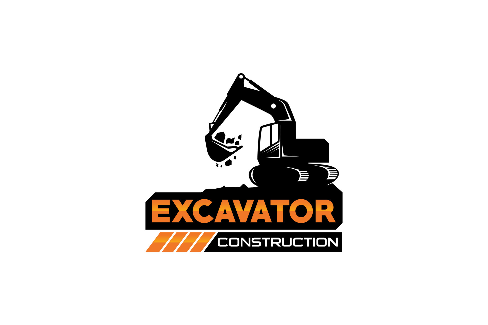 Excavator logo template vector. Heavy equipment logo vector for ...