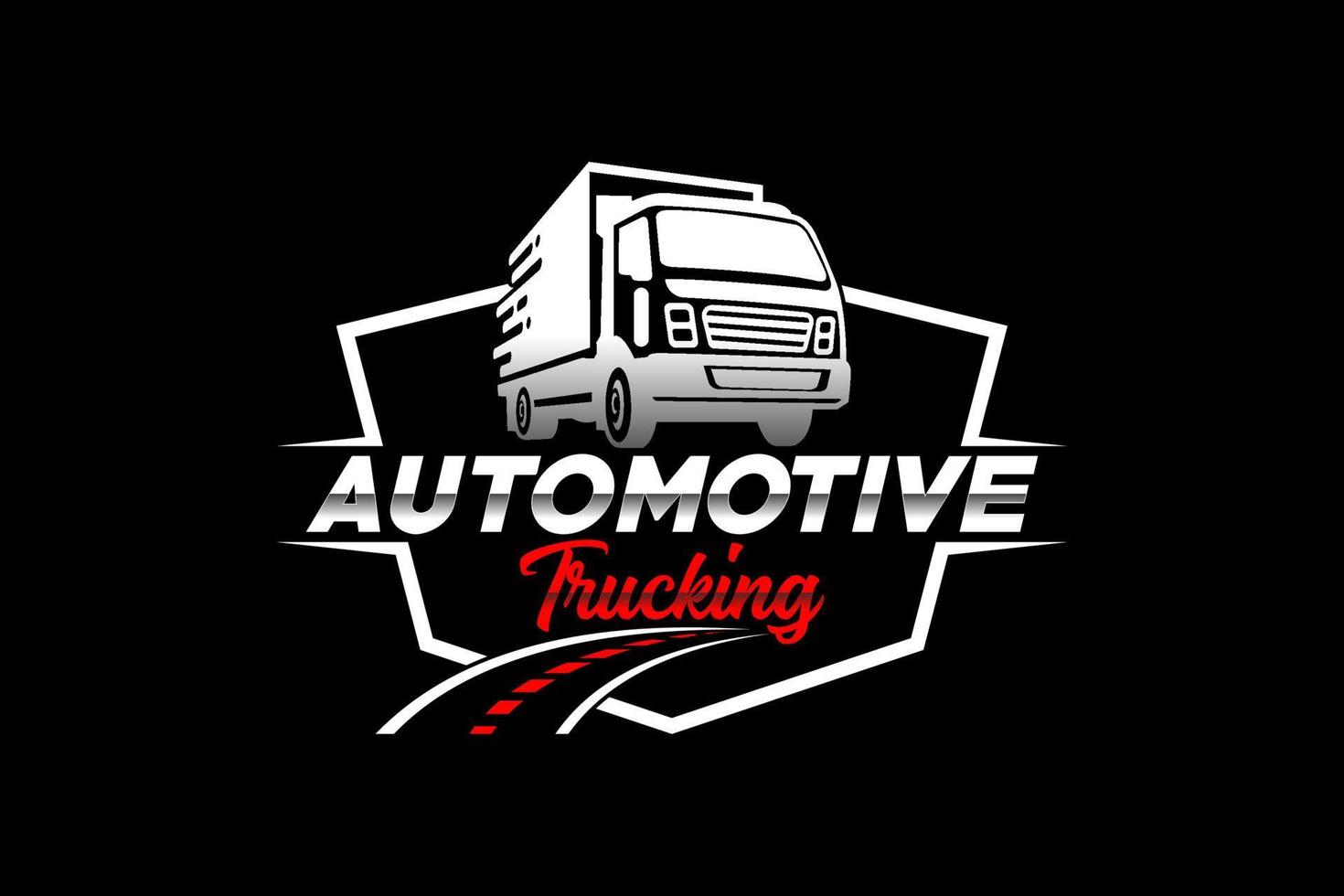 Truck silhouette abstract logo template vector. suitable for cargo logo, delivery cargo trucks, Logistic logo vector