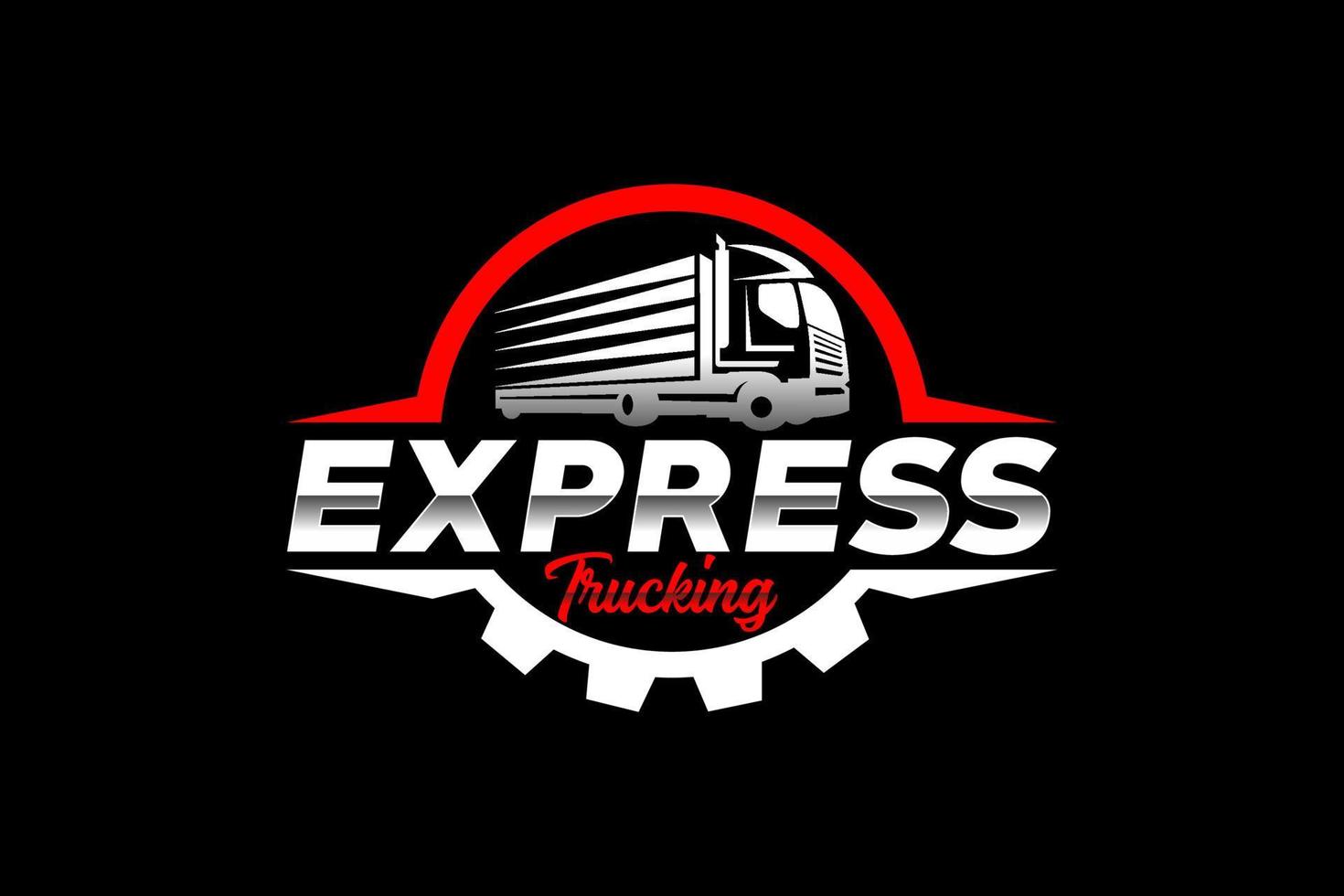 Truck silhouette abstract logo template vector. suitable for cargo logo, delivery cargo trucks, Logistic logo vector