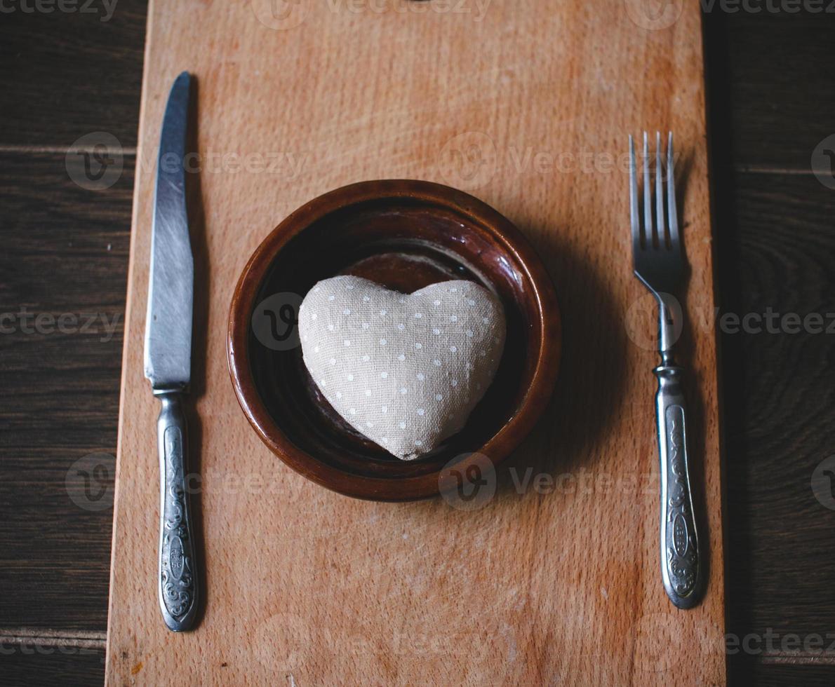 Charming gift for Valentine's Day on a lunch photo