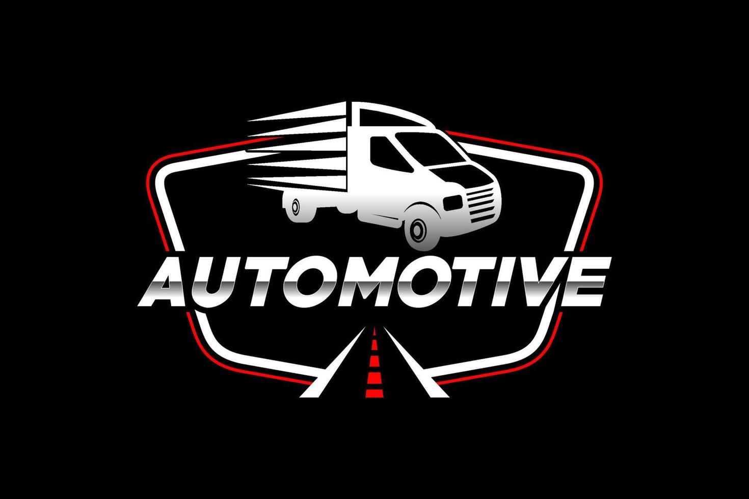 Truck silhouette abstract logo template vector. suitable for cargo logo, delivery cargo trucks, Logistic logo vector
