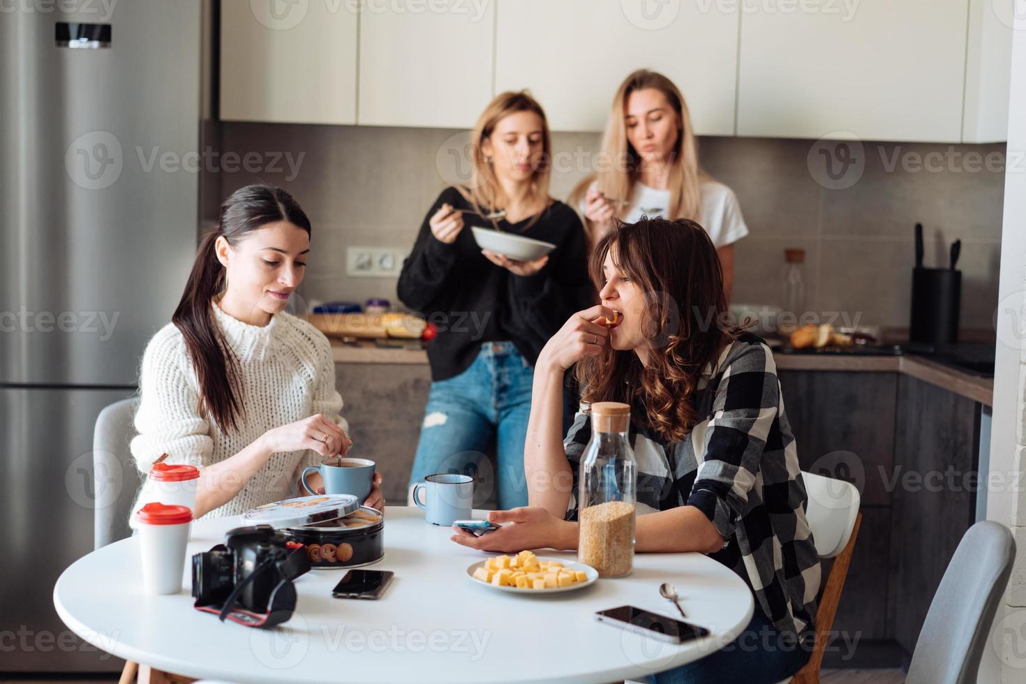 group of women in the kitchen photo