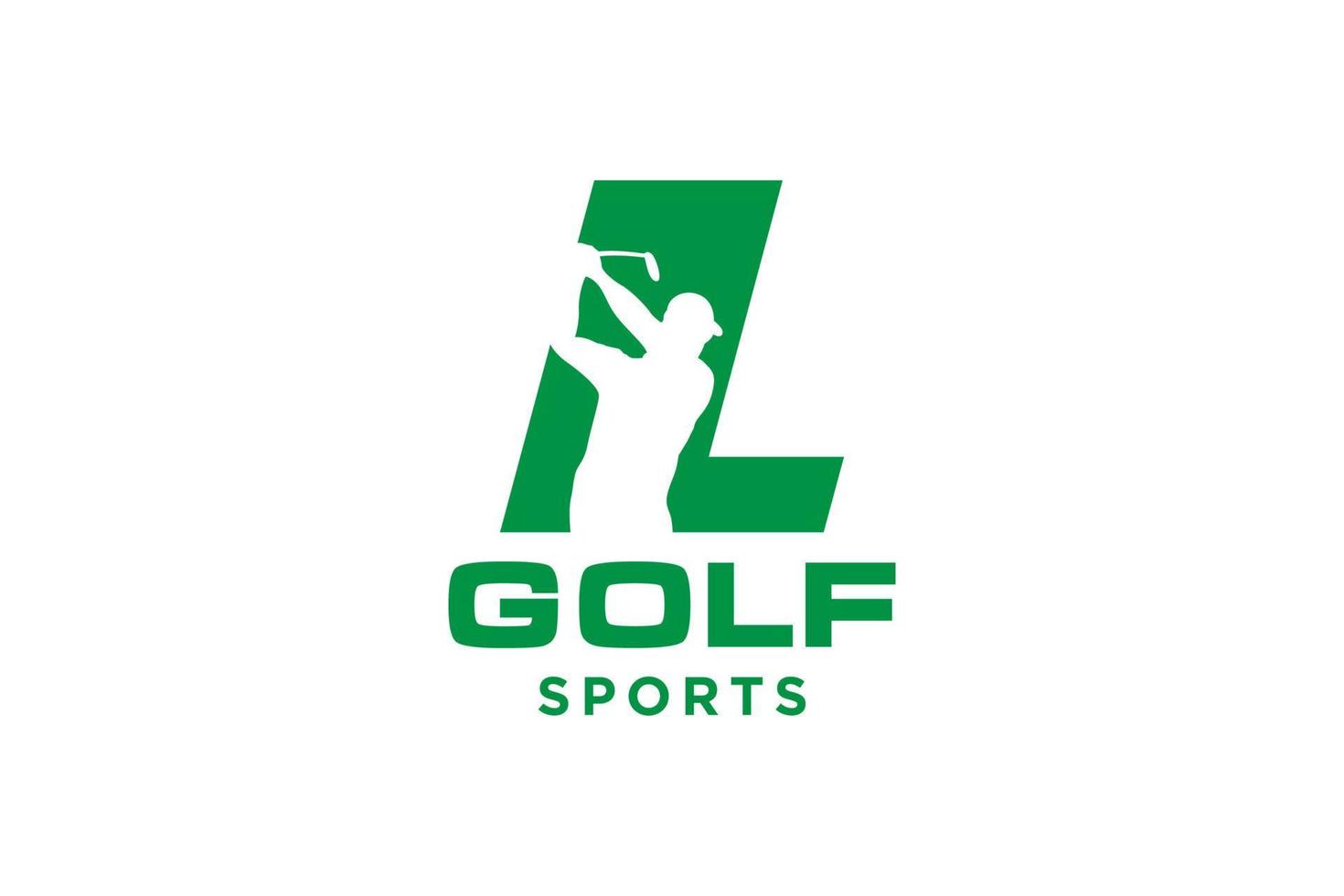 logotipo de icono de letra alfabética l para plantilla de vector de diseño de logotipo de golf, etiqueta vectorial de golf, logotipo de campeonato de golf, ilustración, icono creativo, concepto de diseño