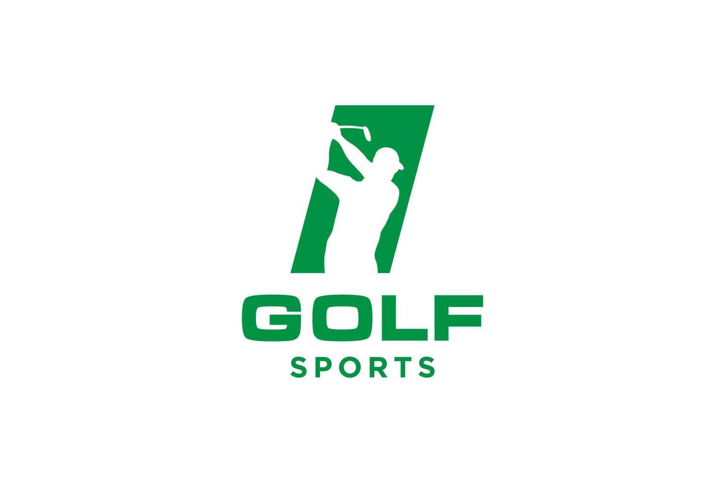 logotipo de icono de letra del alfabeto i para plantilla de vector de diseño de logotipo de golf, etiqueta vectorial de golf, logotipo de campeonato de golf, ilustración, icono creativo, concepto de diseño