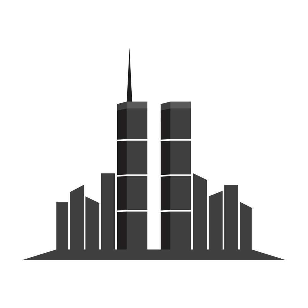 Twin Tower Patriot day Vector icon design